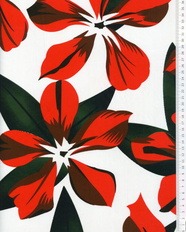 Polynesian fabric MATAMUA Red - Tissushop